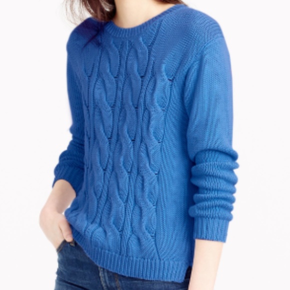 J. Crew Sweaters - J. Crew Thick Cable Knit Cornflower Blue Sweater